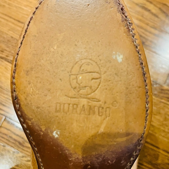 Durango Tan Leather Cowboy Boots - Picture 3 of 12